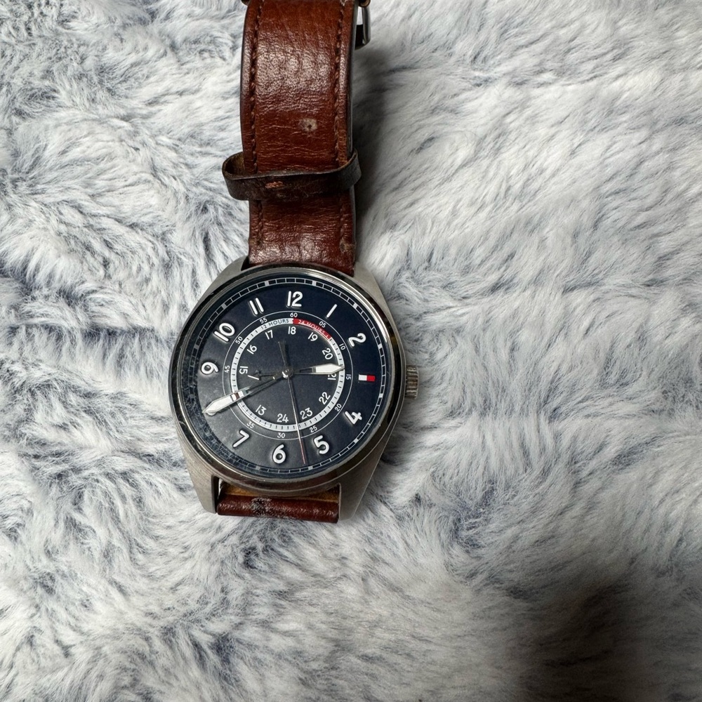 Tommy Hilfiger Brown Leather Strap Watch